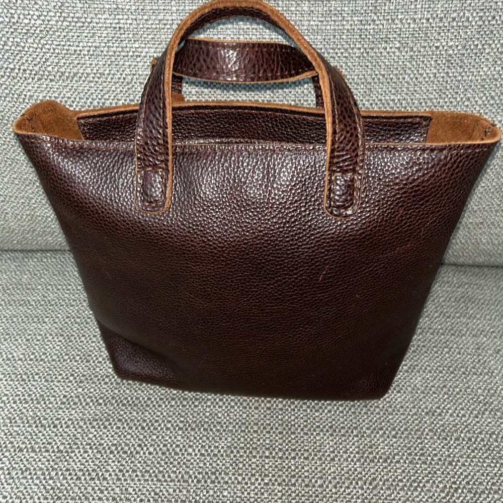 Portland Leather Mini Zipper Tote -Coldbrew - Picture 2 of 7